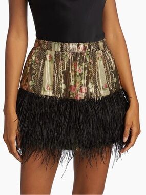 Risha Feather Miniskirt